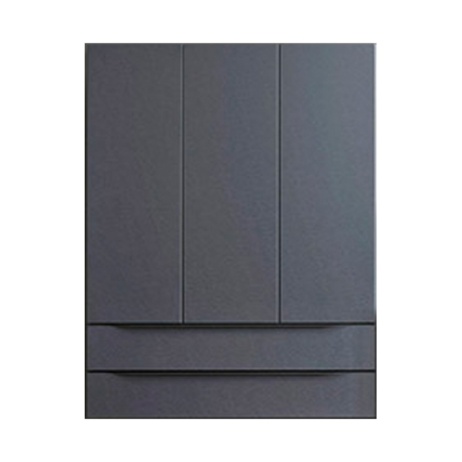 DULAP CU 3 UȘI, 2 POLIȚE, 2 SERTARE KOLPASAN MALAYA, 130CM, DARK GREY 573780