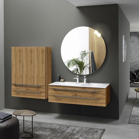 DULAP CU 3 UȘI, 2 POLIȚE, 2 SERTARE KOLPASAN MALAYA, 130CM, NATUR OAK 573790