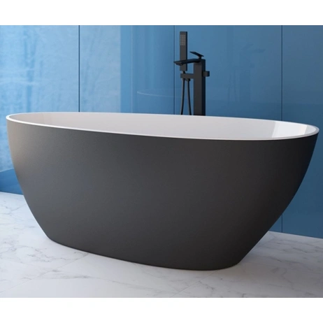 CADĂ FREESTANDING COMPOZIT MINERAL NEGRU BESCO GOYA 170x72cm