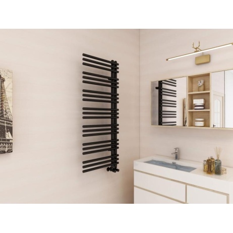 Calorifer portprosop LINEAR BLACK 1250x500mm - negru mat