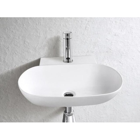 Lavoar oval DETROIT, cu montaj pe perete 56x36,5cm - Alb